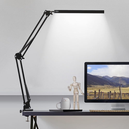 LED Desk Lamp – Adjustable Brightness and Color Temperature (Black)