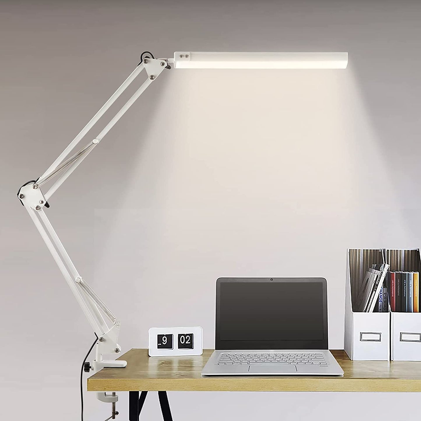 LED Desk Lamp – Adjustable Brightness and Color Temperature (White)