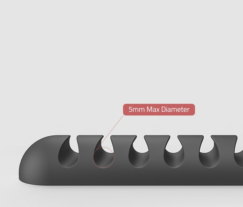 Silicone Cable Management Smart Clips (5mm Max Cable Diameter)