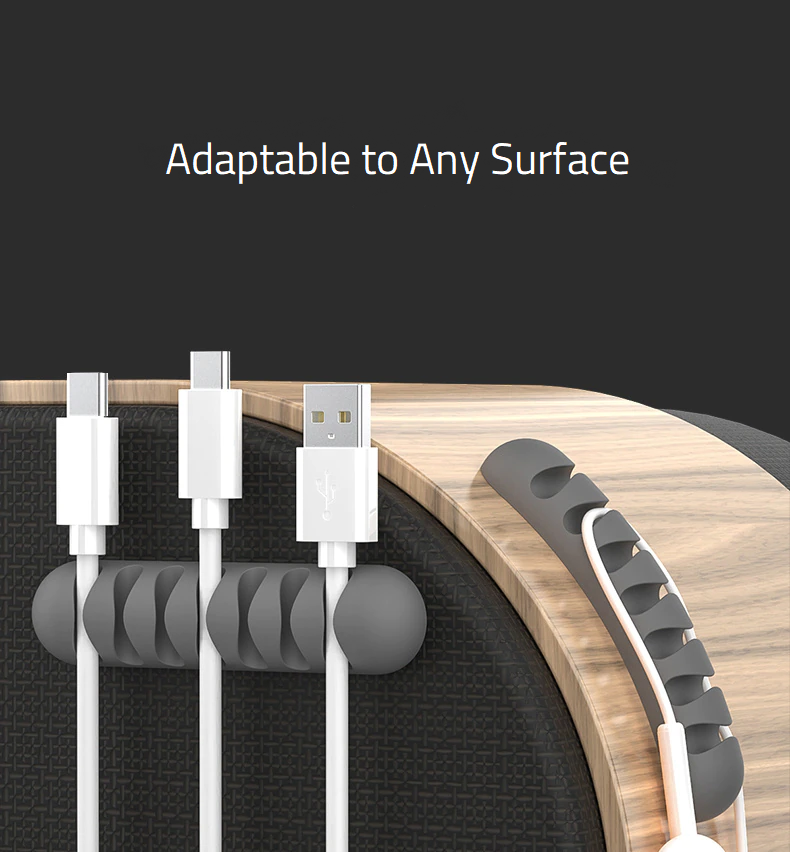 Silicone Cable Management Smart Clips (Adaptable to Any Surface)